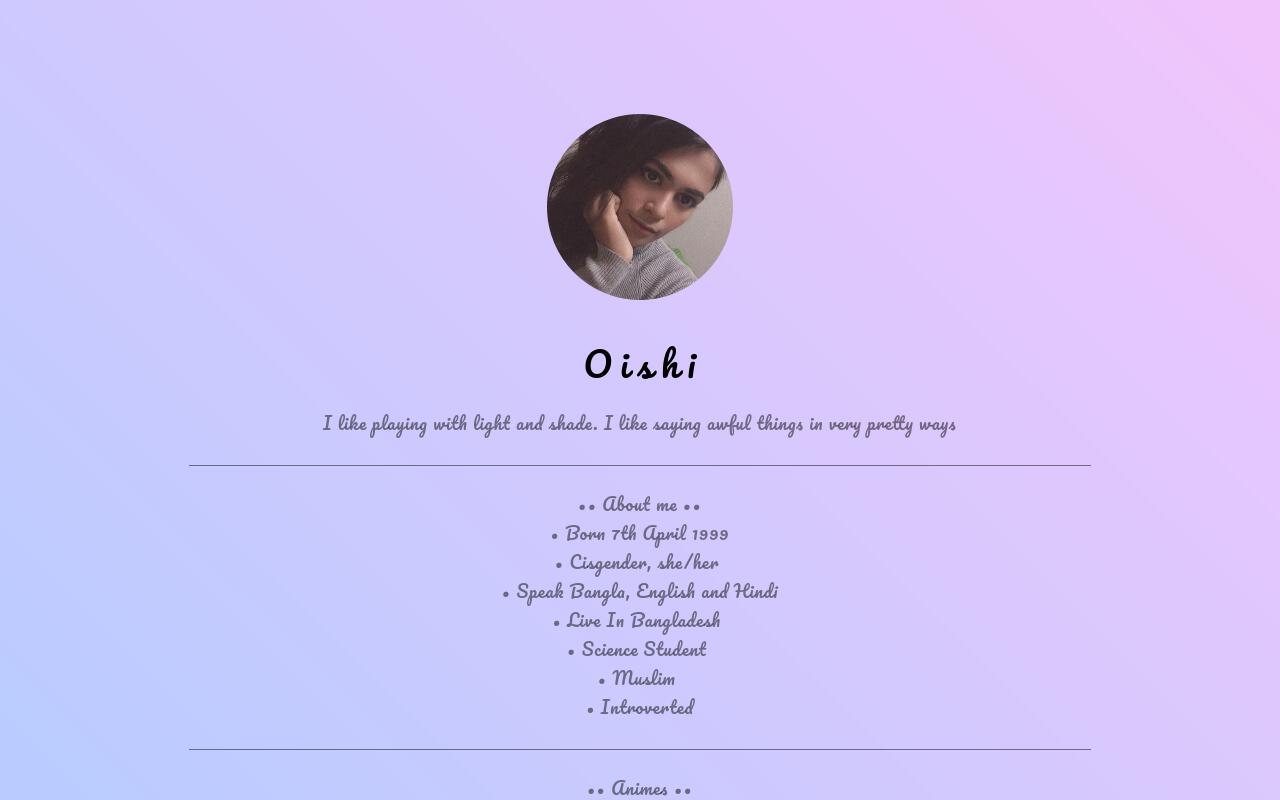 Carrd profile picture for @oishi